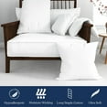 thumbnail image 6 of Delara 24 x 24 in Organic Cotton Pillow Insert Set of 2, White Duck Feather, Down Proof, Indoor Throw Pillow, 6 of 7