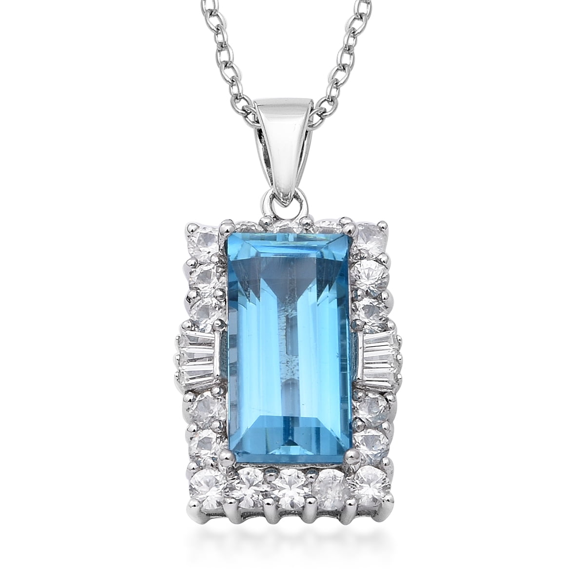 Shop LC Blue Topaz 925 Sterling Silver 