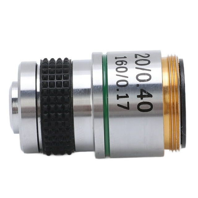 Standard Objective Lens, Scratch Proof Microscope Objective Corrosion Resistant for Biological Microscope 4/0.10,10/0.25,20/0.40