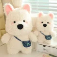 thumbnail image 2 of Precioso perro de peluche, juguete de peluche, bonito cachorro de West Highland Terrier de imitación, muñeco tranquilizador para bebé, almohada, regalos de cumpleaños, 2 of 5