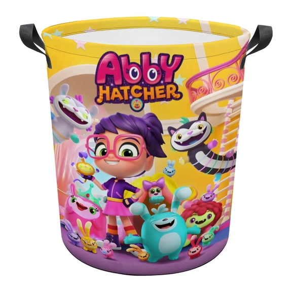 Abby Hatcher Laundry Basket Laundry Hamper Storage Basket Organizer Hamper Storage Bins for Clothes Toys Box Nursery Hamper Gift Basket with Handles 13.4 x 16.5 inches