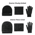thumbnail image 6 of Loritta 5 Pcs Winter Beanie Hat Scarf Touchscreen Gloves Set with Wool Socks for Men Women Black, 6 of 7