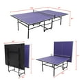 thumbnail image 4 of Folding Rolling Table Tennis Table Standard Size Indoor Ping Pong Table with Net Professional Outdoor Table Tennis Tables with 4 Wheels for Easy Movement,Single Player Playback Mode,Fold-Up Design, 4 of 9