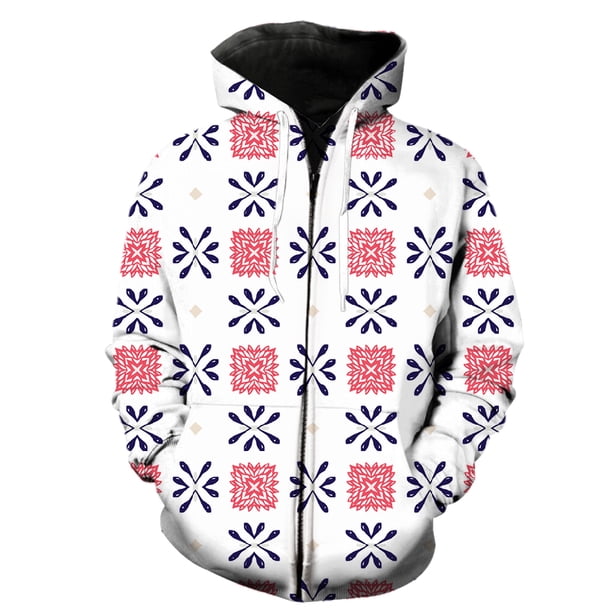 Sudadera con capucha y cremallera para hombre, estilo étnico exótico retro, divertida y genial, estilo Harajuku de gran tamaño, ropa de calle informal para adolescentes, manga larga, hip hop