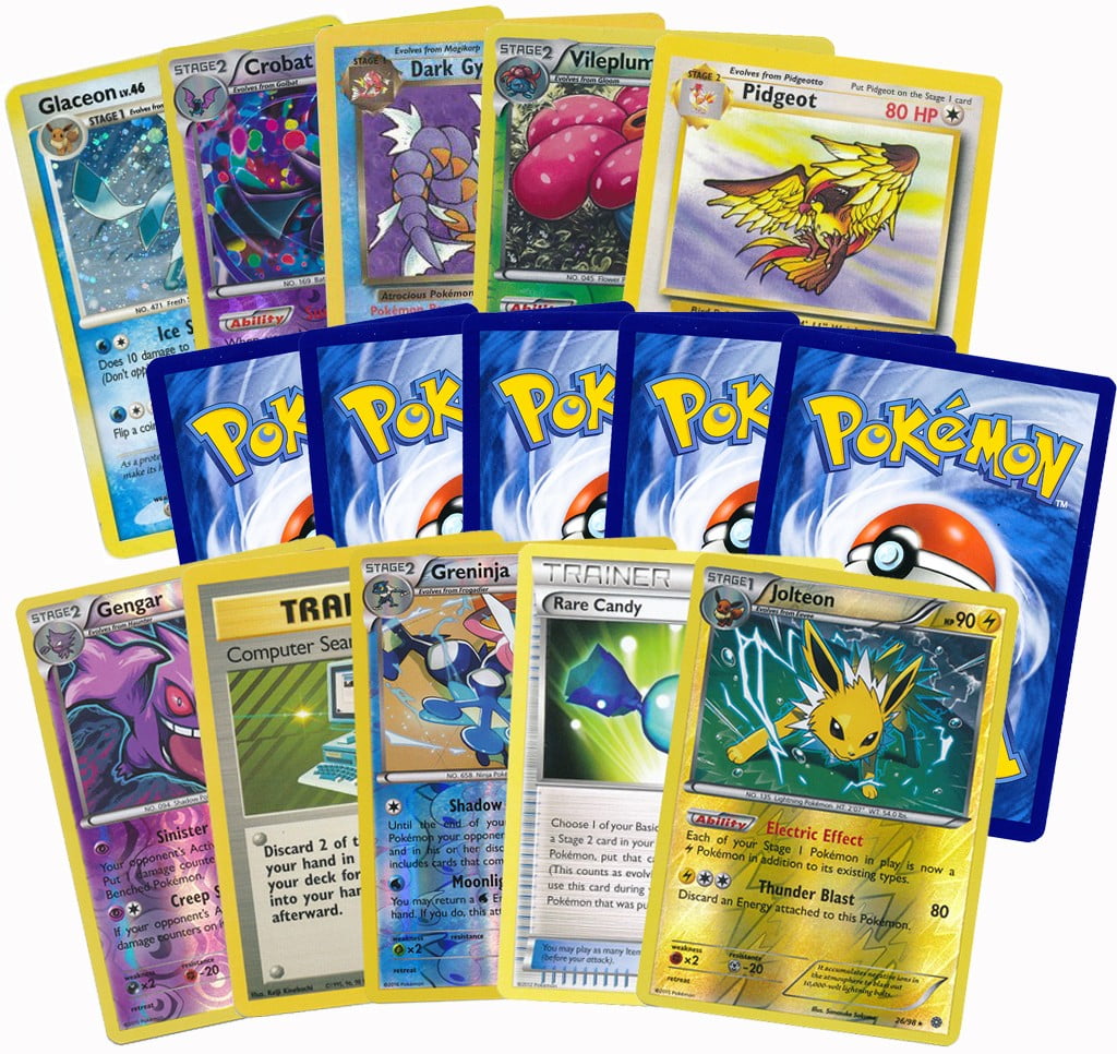 Mystery Pack 50 Cards 1 HOLO Pokémon Base Set Random Distressed/Worn * 