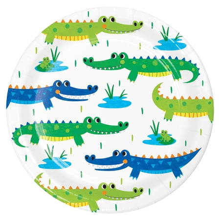 Alligator Birthday Party Dessert Plates 24 Count