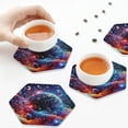 thumbnail image 5 of Kdxio Outer Space Floating Numbers And Letters Funny Coasters,4 Pcs Leather Coasters,Housewarming Gifts,Protect Furniture from Water Marks Scratch and Damage, 5 of 6