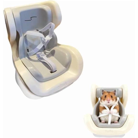 Hamster Car Seat with Magnetic Base, ABS Small Pet Car Vent Holder with Adjustable Safety Leash for Hamsters, Guinea Pigs, Mice, Gerbils Travel Use