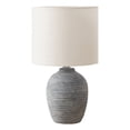 thumbnail image 1 of Lighting - 17"h - Table Lamp - gray Ceramic - Ivory/Cream Shade - Contemporary, 1 of 3