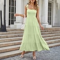 thumbnail image 1 of Gspmoly Robes d'Été pour Femmes, Mode Femmes Décontractée à Col en V Imprimé Sans Manches Mi-Longue Robe à Manches Taille Robe de Cocktail pour Femmes Économies, 1 of 6