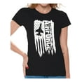 thumbnail image 1 of Awkward Styles American Flag Airforce Women Shirt Stripes and Stars USA Airforce Women T shirt USA Pride 4th of July Airforce Tshirt for Women United States Patriotic Airforce Women T-shirt, 1 of 4
