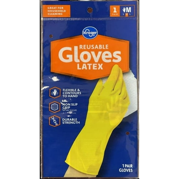 KR Reusable Latex Gloves - Yellow M