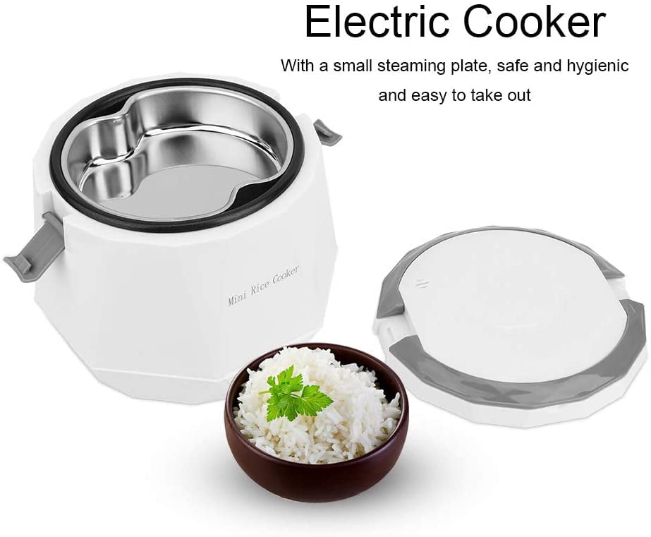 1.6L Mini Portable Electric Rice Cooker 12V Car Travel Multi-Function Steamer for Soup Porridge and Eggs