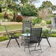 thumbnail image 3 of Costway 4PCS Patio Folding Dining Chair Recliner Adjustable Black, 3 of 11