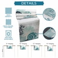 thumbnail image 6 of Coastal Coral Table Runner 70 Inches, Ocean Starfish Beach Conch Turquoise Marine Life Bed Runner Dresser Scarves Tabletop for Indoor Outdoor Parties/Ceremony/Banquet, 13" x 70", 6 of 9