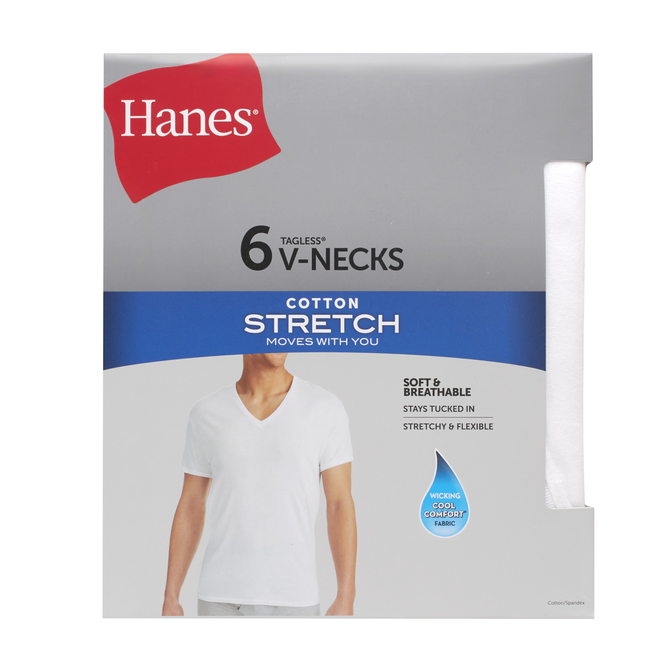 Hanes Men's Cool Comfort V-Neck Undershirt 6-Pack photo 2
