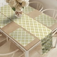 thumbnail image 2 of Ambesonne Damask Table Runner & Placemats, Traditional Antique, Placemat 4 pcs + Runner 16"x90", Green Yellow and White, 2 of 2
