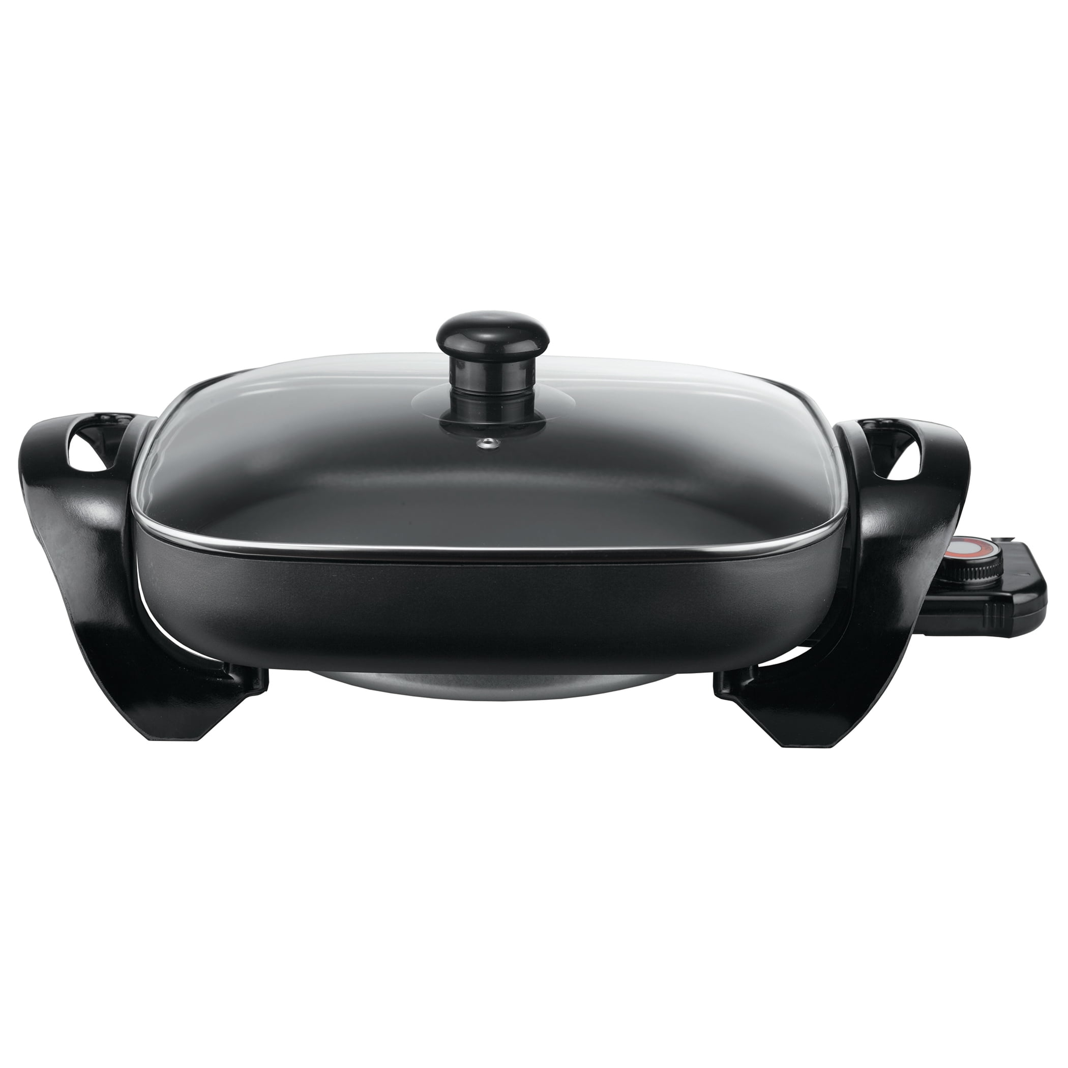 Brentwood SK65 12" Black NonStick Electric Skillet With Glass Lid