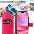 thumbnail image 6 of for Samsung Galaxy S20 Plus Case Wallet Case with Kickstand Credit Card Holder Slots Cute Cat Butterfly & Tree Embossed Premium PU Leather Protective Phone Case with Wrist Strap,Rose, 6 of 8