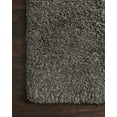 thumbnail image 6 of Loloi Mila Shag Solid Charcoal Area Rug, 6 of 6
