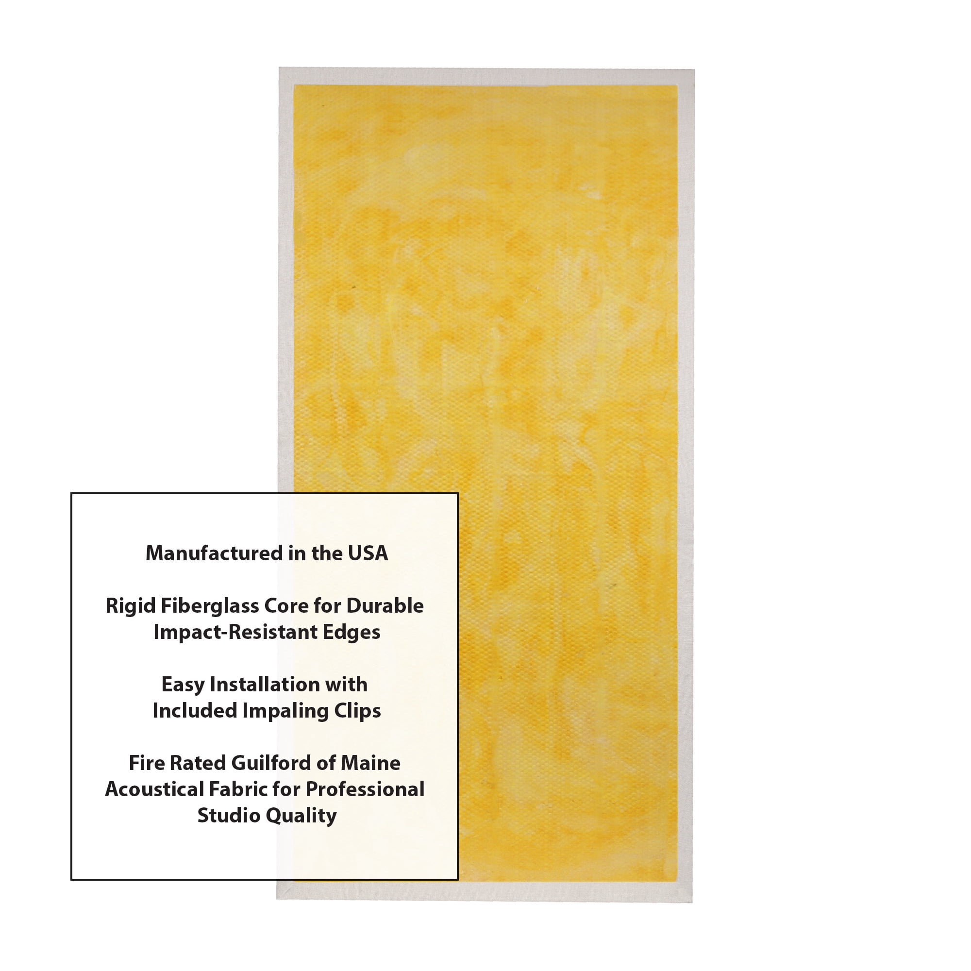 ATS Acoustics Hardened Edge Fire Rated Professional Studio Acoustic Panel 24x48x2 Linen