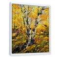 thumbnail image 5 of Birches In Yellow Autumn Wood Forest 24 in x 32 in Framed Painting Canvas Art Print, by Designart, 5 of 5