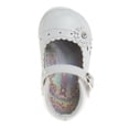 thumbnail image 6 of Josmo Toddler Girls Buckle Faux Leather Flat Heel Dress Shoes with Flower Detail - White Patent, 7, 6 of 8