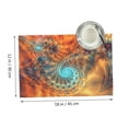 thumbnail image 3 of DouZhe Polyester Placemats Ensemble de 4, Mystérieux Motif de Vortex Fractal Mathématiques Résistant à la Chaleur Place Mats pour Table à Manger, 12 "x 18", 3 of 6