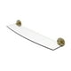 Allied Brass Prestige 24 Inch Glass Shelf - 1/4" Thick Tempered Glass, Solid Unlacquered Brass, Wall Mount