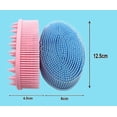 thumbnail image 2 of 2 In 1 Silicone Loofah Body Scrubber, Soft Rubber Loofahs,sponge Scrubber Brush, Silicon Back Scrubber Bath Shower Kit Compatible Withblue+pink2pcs, 2 of 4