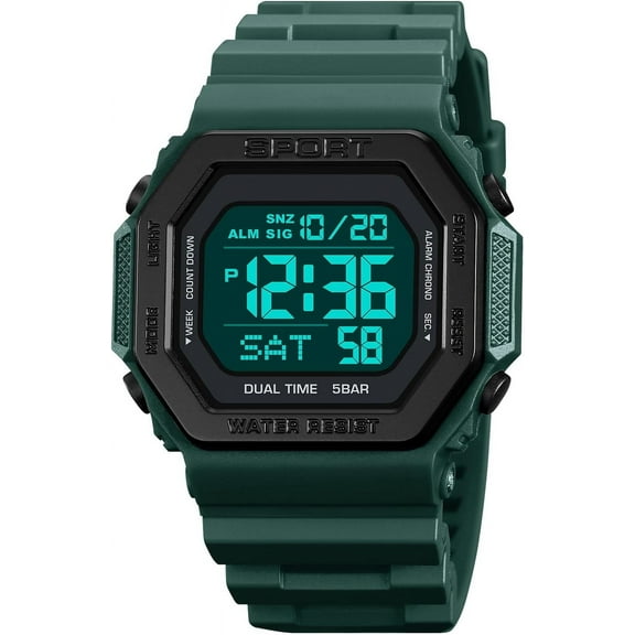Fashion Watches for Men and Women Unisex Summer Digital Backlight Casual Waterproof Outdoor Sports Swim Colorful Rubber Watch Reloj