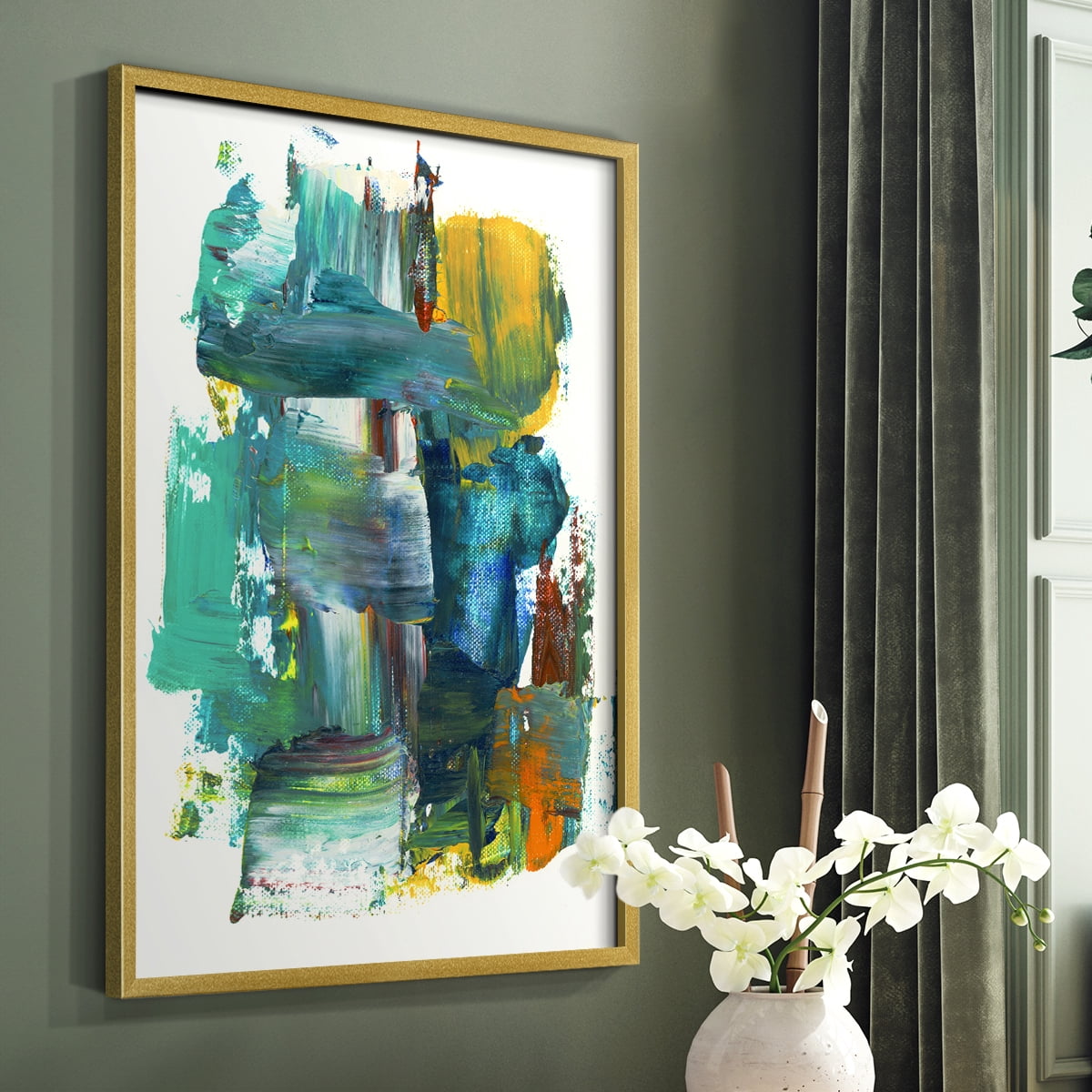 Abstract I in Paper Solid Wood 11 x 14 Framed Print