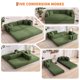thumbnail image 2 of Sofá Cama Modular 5 en 1 de Pana – 78.8 Pulgadas – Reposabrazos Ajustables – Marco Resistente – Almohada Incluida – Colchón Plegable – Sala, Dormitorio o Invitados, 2 of 9