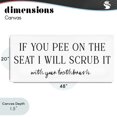 thumbnail image 4 of Stupell Industries Cottage Pee On The Seat Humor Canvas Art, 48 x 20, by Lettered and Lined, 4 of 8
