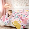 thumbnail image 5 of Manfei Floral Fox Queen Bedding 7pcs,Cartoon Animal Bedding Comforter Set Queen,Reversible, 5 of 6