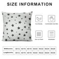 thumbnail image 5 of Shangniulu Black Stars on White Background Double Sided Pillow Cases Seamless Pattern Elegant Art Design Plush Pillowcase Square Cushion Pillow Covers for Sofa Bed Home Decor 18x18 in, 5 of 5