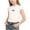 White, variant on BFHHYA Girls Cotton Print Shirts Short Sleeve Crewneck Ruched Cropped Tops Tween Fashion Casual Summer T-Shirts Size 1-12 Years