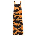 thumbnail image 7 of WTOBBY Women's Casual Jumpsuit in Sleeveless Cotton with Halloween Printed Design, Comfortable Fit for Everyday Use, Great for Festive and Casual Occasions,Orange2XL, 7 of 7