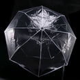 thumbnail image 4 of 4X Transparent Umbrella Umbrella Rain Women Men Auto Umbrella Compact Folding Style Clear Umbrella,Border, 4 of 8