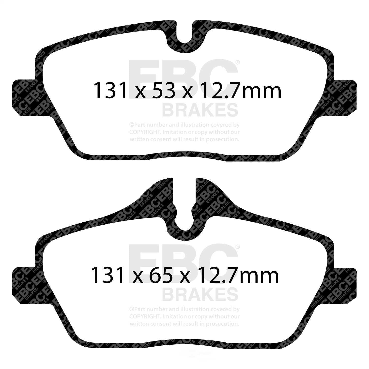 EBC Brakes Ultimax OE Replacement Brake Pad Set Fits select: 2014-2021 BMW I3