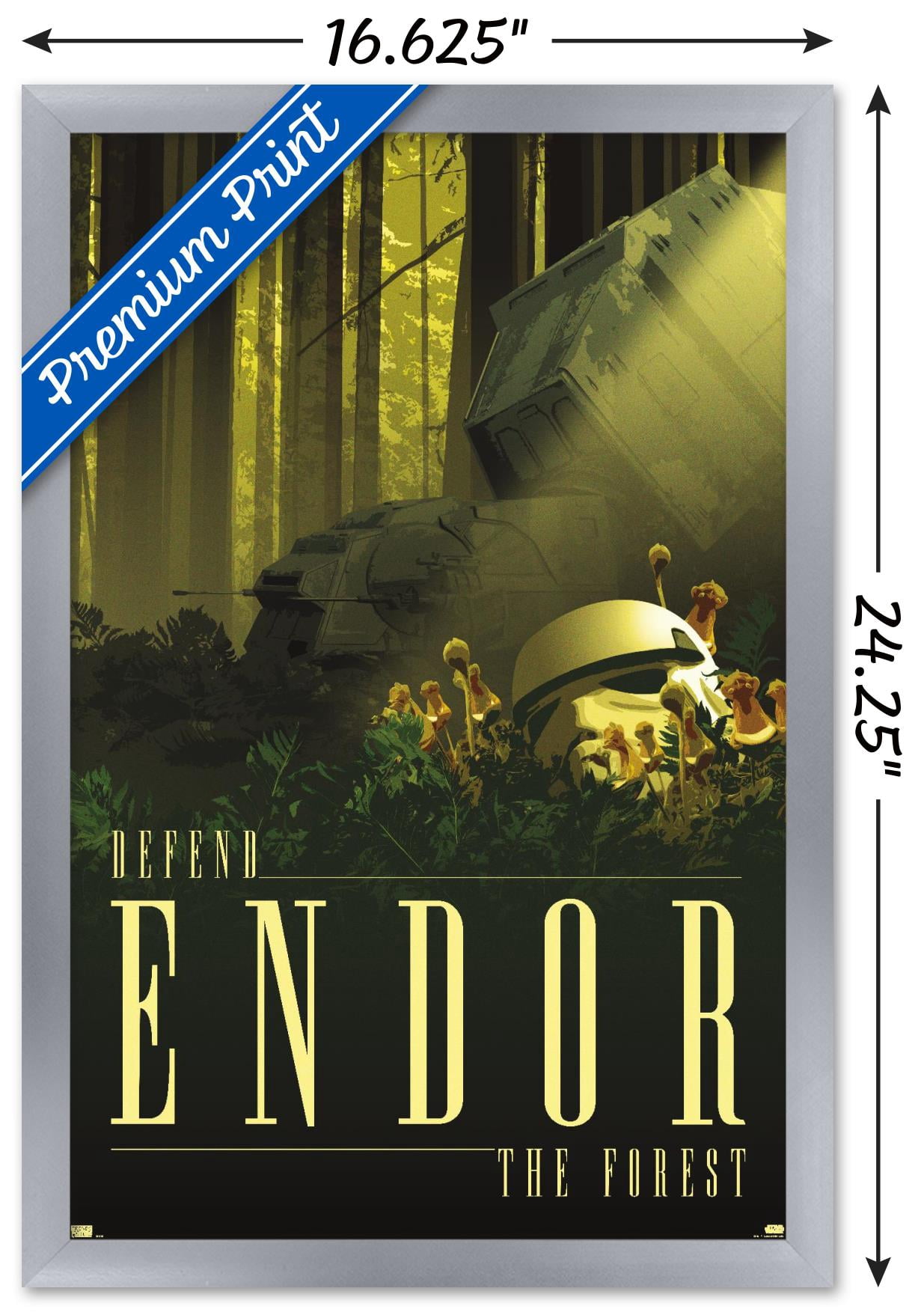 Star Wars: Endor - See the Forest by Russell Walks Wall Poster, 14.725" x 22.375" Framed