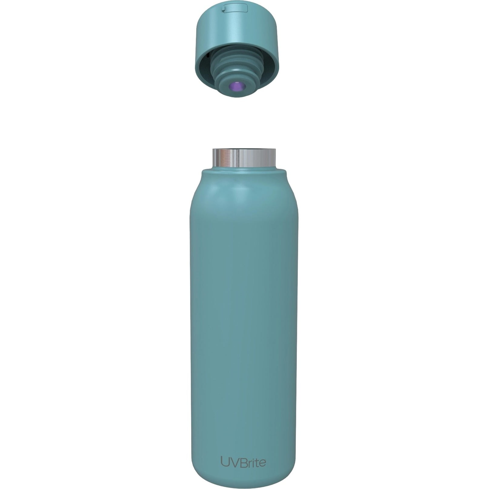UVBRITE Beam Self-Cleaning UV Water Bottle - 24 oz Insulated Stainless Steel Rechargeable Reusable BPA Free Bottle with Push Button Sterilization