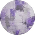thumbnail image 2 of Addison Rugs Mayfield Premium Machine Washable Transitional Abstract Lavender Round Rug, 8' x 8', 2 of 6