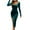 Green, variant on Elegant Velvet Dress for Women Cocktail Formal Midi Christmas Party Dresses Long Sleeve Winter Wedding Guest Dress