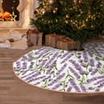 thumbnail image 5 of Sikiie Lavender Flowers Nativity Christmas Tree Skirt, Jesus Christian Winter Holiday Tree Mat Decoration(30-48IN), 5 of 6