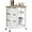 White, variant on HOMCOM Kitchen Cart on Wheels with Wood Top, 3 Drawers and Shelves, Black