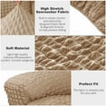 thumbnail image 3 of Stretch Seersucker Recliner Sofa Cover 8-Pieces Country style Reclining Couch Slipcover Simple Home Furniture Protector, 3 Seater/Oatmeal, 3 of 7