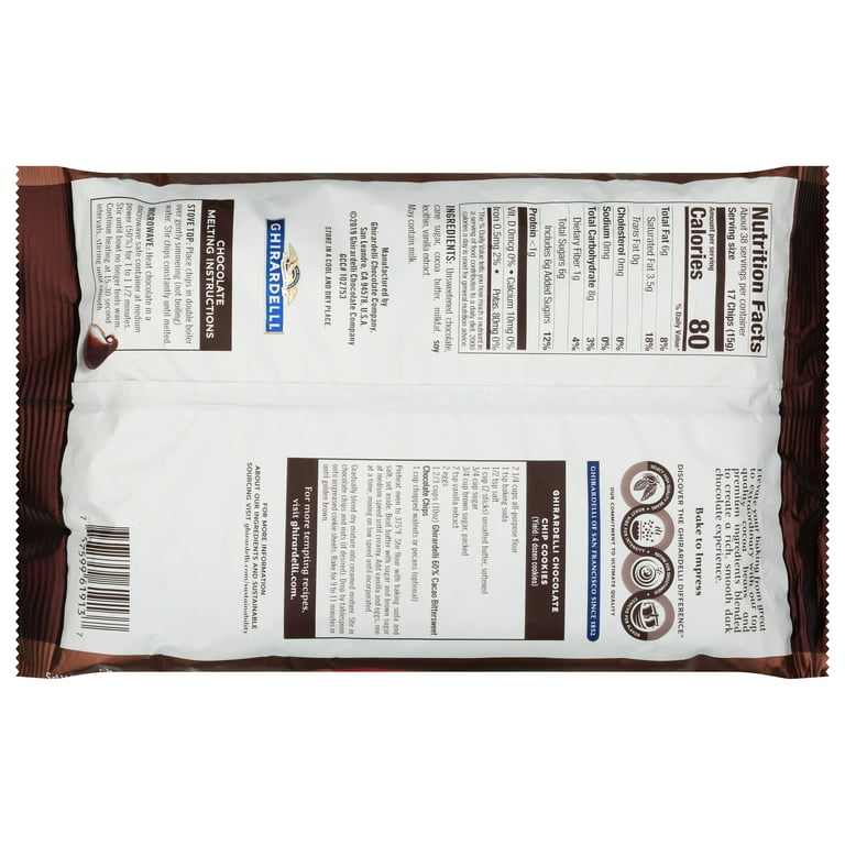 Ghirardelli 60% Cacao Bittersweet Chocolate Baking Chips, 20 oz
