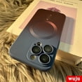 thumbnail image 3 of WUJU Funda De Lujo De Dos Colores Degradado Magnético Inalámbrico De Carga Inalámbrica Compatible Para iPhone 11 12 13 14 Pro Max Silicona Magnética Suave A Prueba De Golpes, 3 of 3