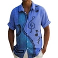 thumbnail image 1 of DGMIOCS Men's Stylish Shirt Button Down Lightweight Work Wear Blue XXL, 1 of 4